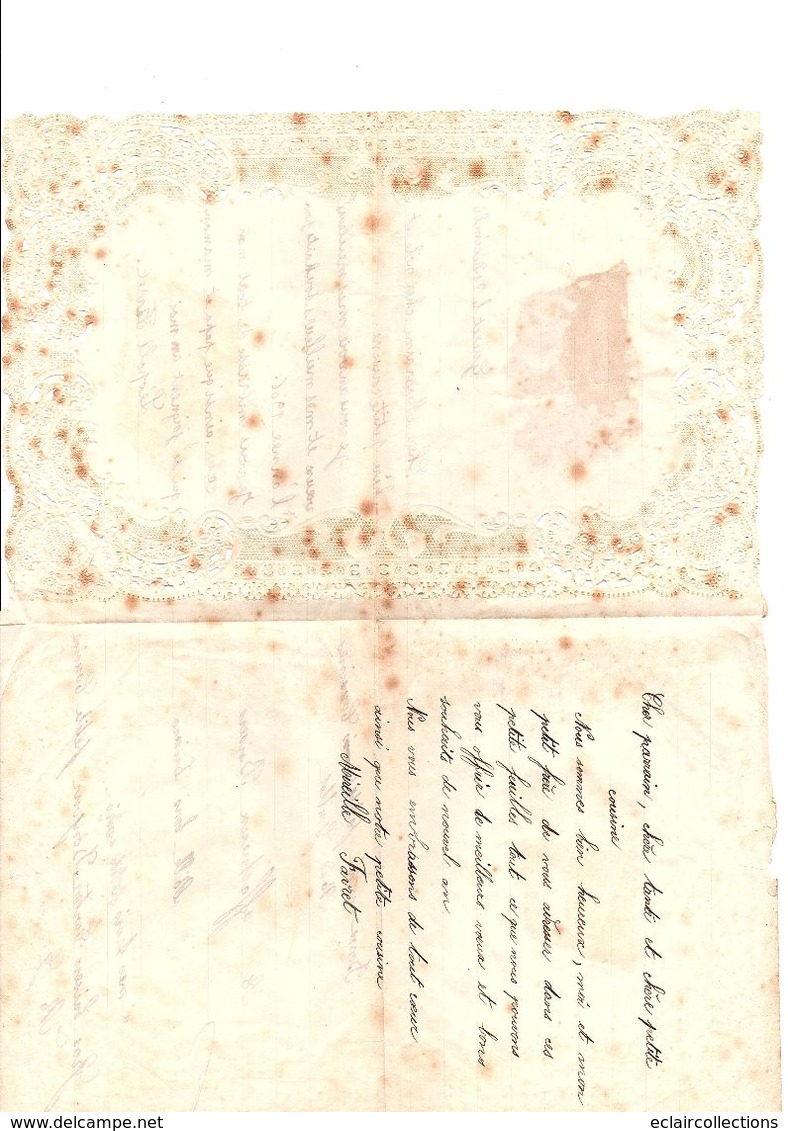Guéret     23     Vieux Papier.  Belle Lettre Aux Contours Ajourés. Vœux 1906         (voir Scan) - Unclassified