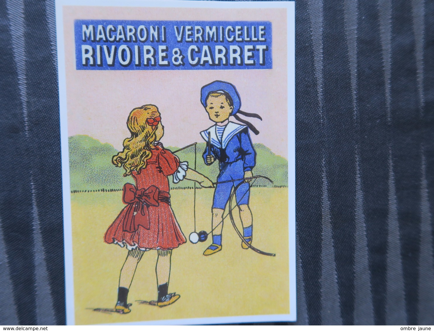 TI - CARTE PUBLICITAIRE - REPRODUCTION D'AFFICHE  - MACARONI VERMICELLE RIVOIRE ET CARRET - Publicité