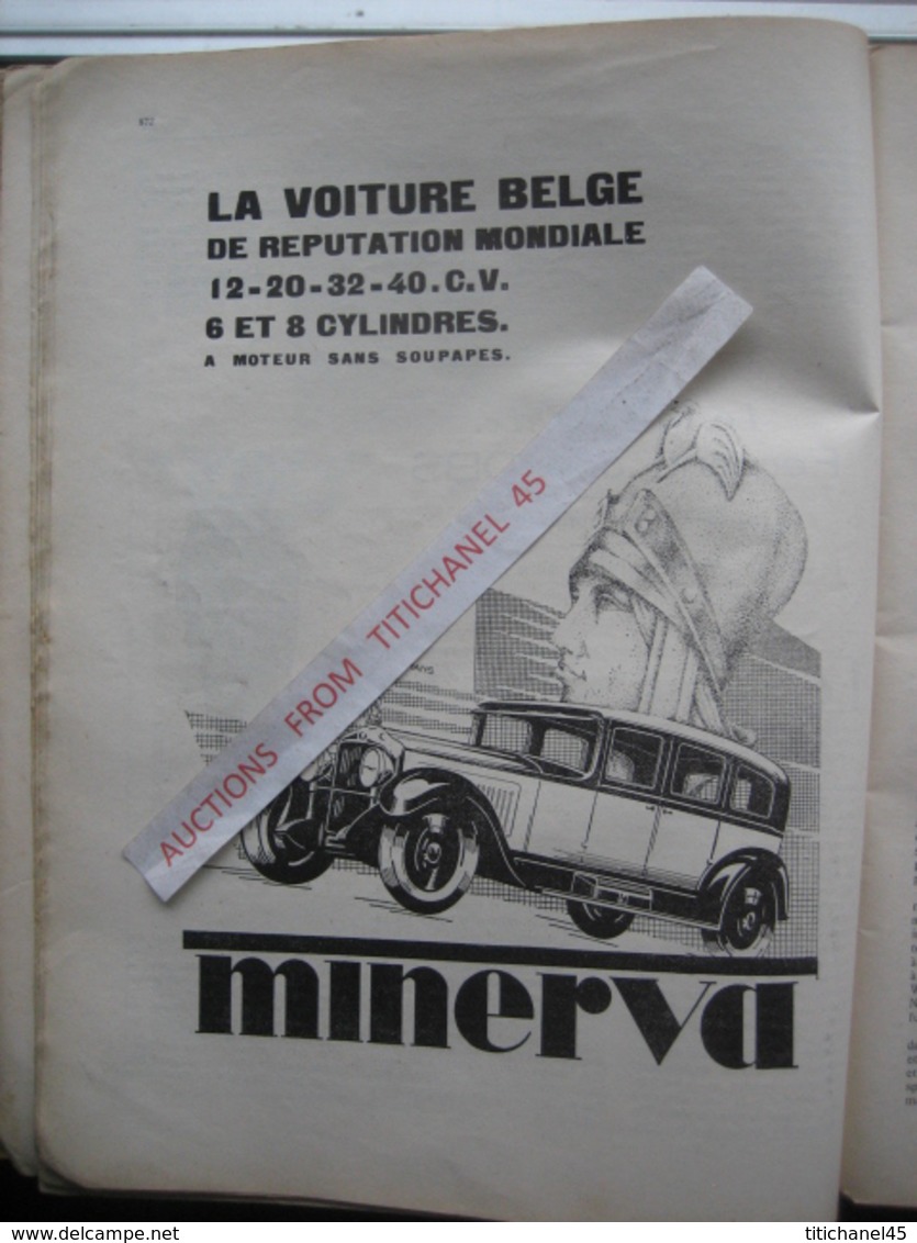 LA CONQUETE DE l'AIR 1929 n°12 - OCHS - CONGO- MINERVA- SABCA - FOKKER "F. 32" - JUNKERS "G. 38"-CAPRONI "97 R"