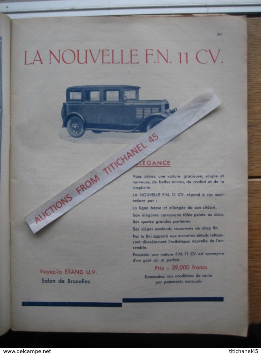 LA CONQUETE DE l'AIR 1929 n°12 - OCHS - CONGO- MINERVA- SABCA - FOKKER "F. 32" - JUNKERS "G. 38"-CAPRONI "97 R"