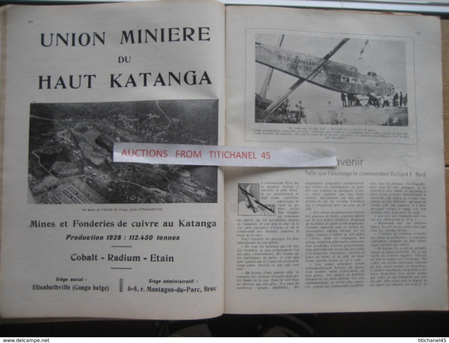 LA CONQUETE DE l'AIR 1929 n°12 - OCHS - CONGO- MINERVA- SABCA - FOKKER "F. 32" - JUNKERS "G. 38"-CAPRONI "97 R"