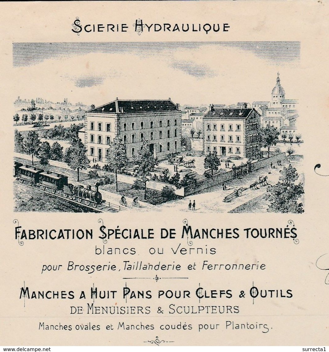 Facture 1907 / Fabrication Manches Tournés / Clefs, Sculpteurs / Tournage Bois / 08 Chémery Sur Bar / Ardennes - 1849-1876: Période Classique