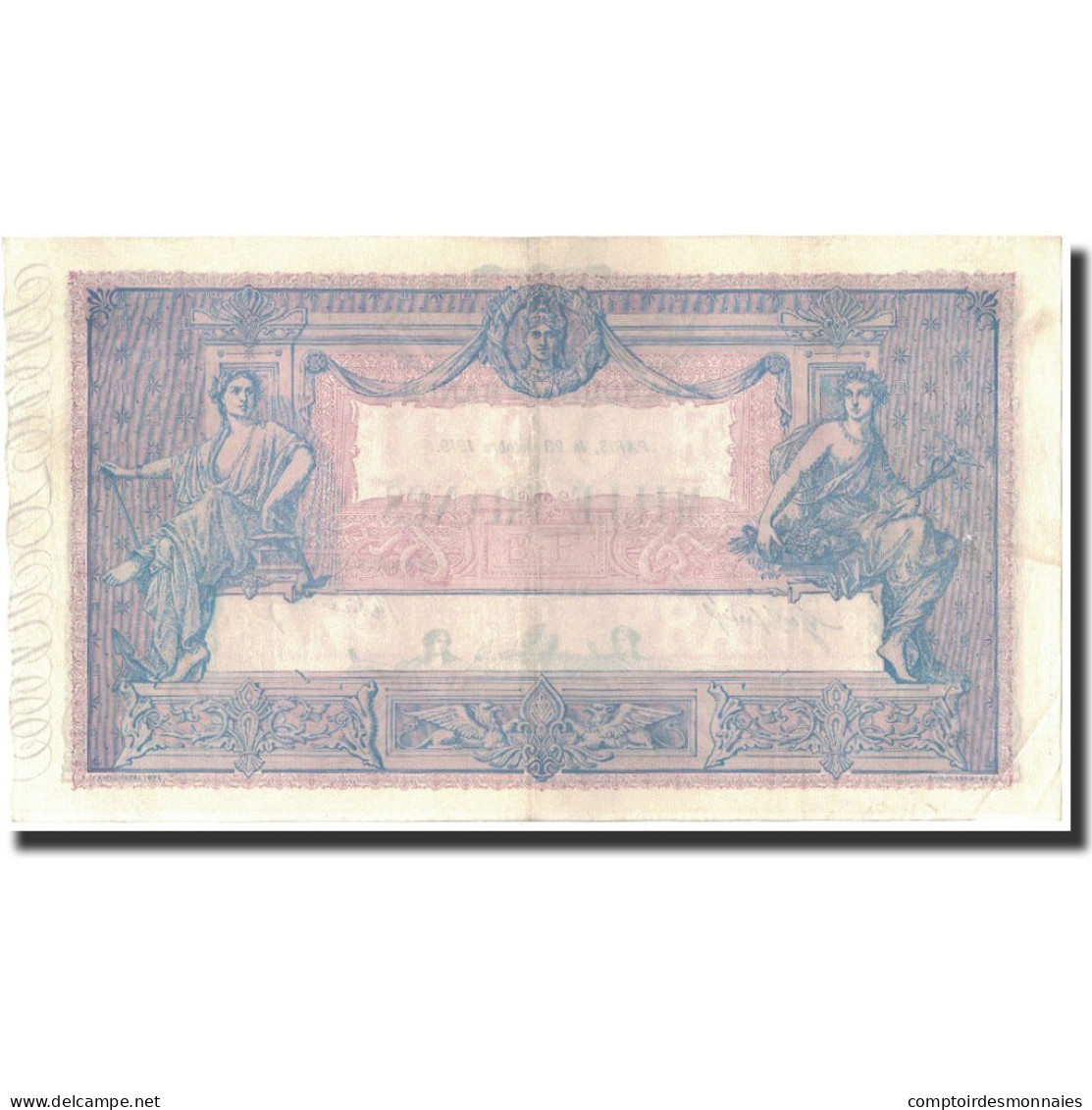 France, 1000 Francs, 1919. 10. 23, TTB+, Fayette:36.34, KM:67h - 1 000 F 1889-1926 ''Bleu Et Rose''