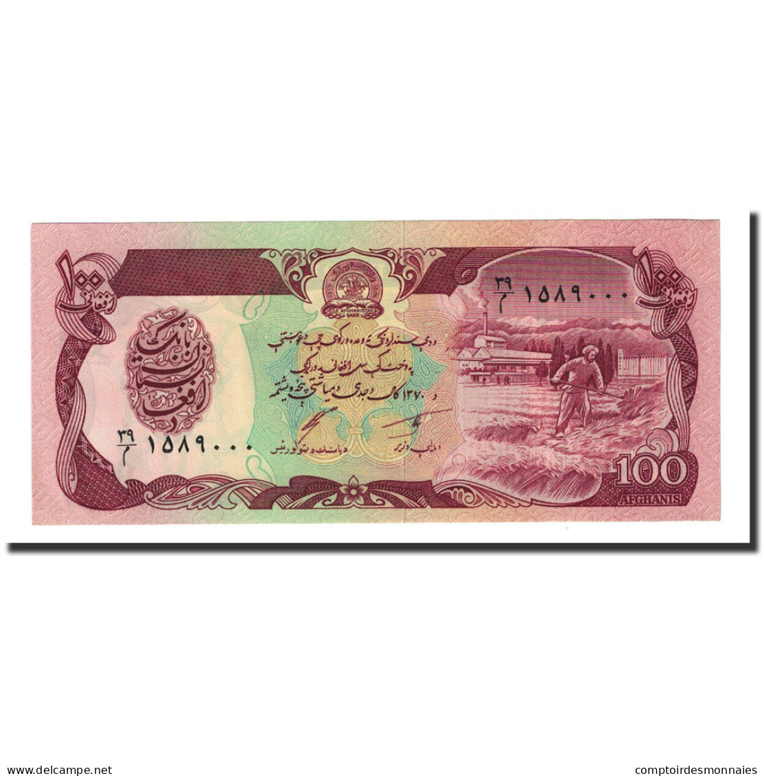 Billet, Afghanistan, 100 Afghanis, 1991, KM:58c, SPL+ - Afghanistan