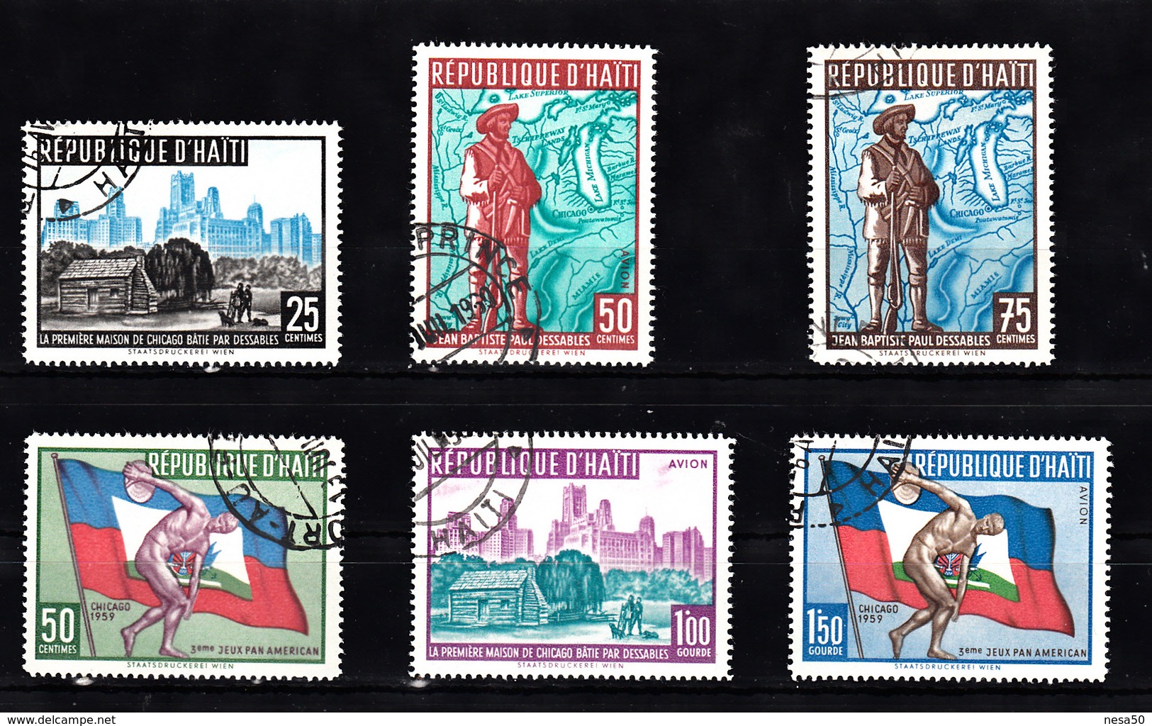 Haiti 1959 Mi Nr 580 - 585 , Sport, Pan-Amerikaanse Spelen - Haïti