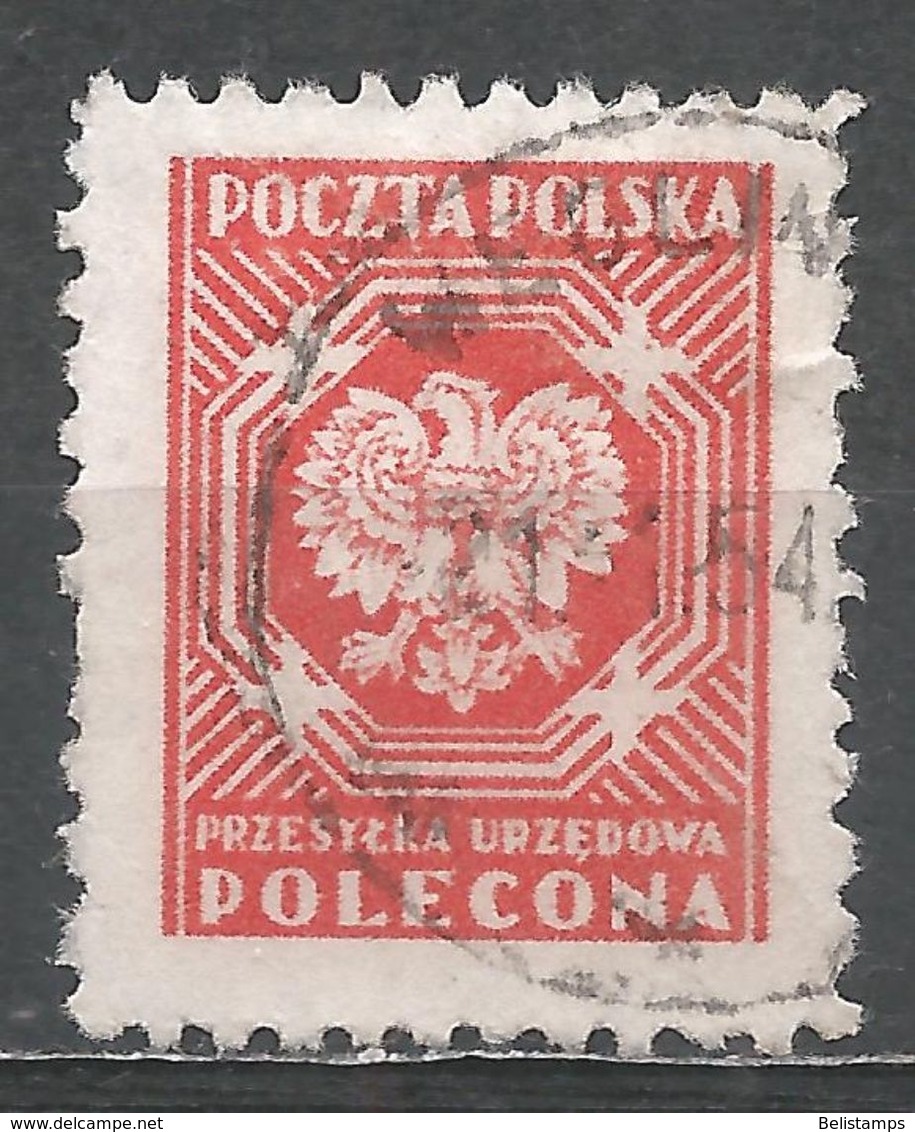 Polish People's Republic 1953. Scott #O28 (U) Polish Eagle - Dienstzegels