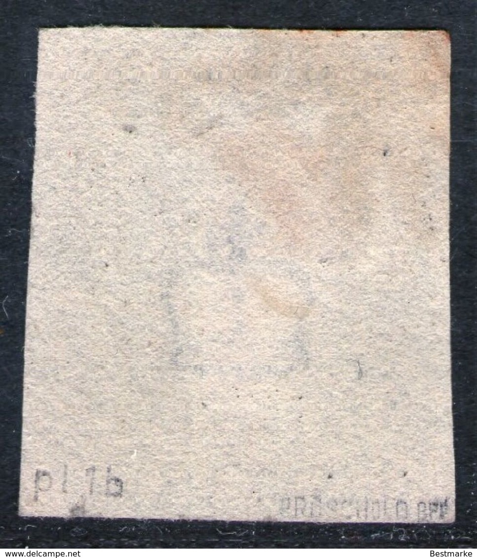 England - One Penny Black - Pl. 1b - Kabinett - Tiefst Geprüft BPP - Gebraucht