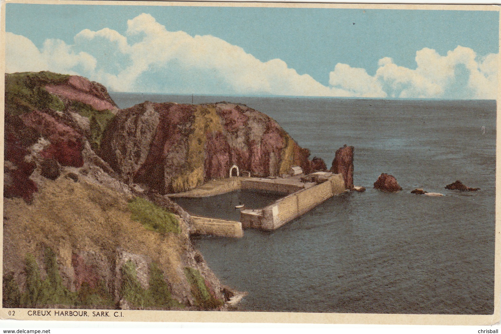 SARK Postcard - Les Creux Harbour- Unused Mint - Sark