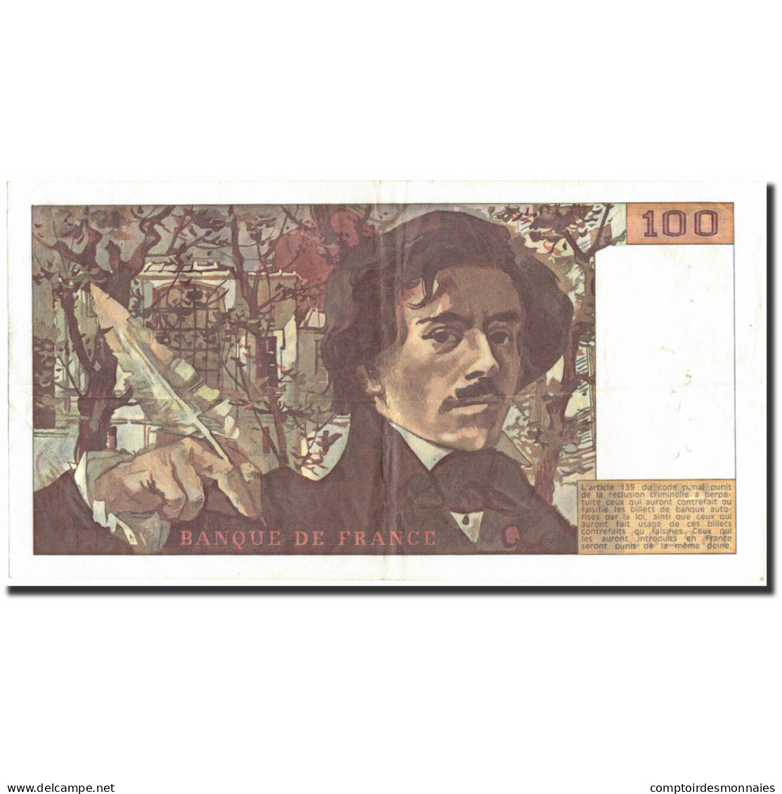 France, 100 Francs, 100 F 1978-1995 ''Delacroix'', 1978, 1978, TB+ - 100 F 1978-1995 ''Delacroix''