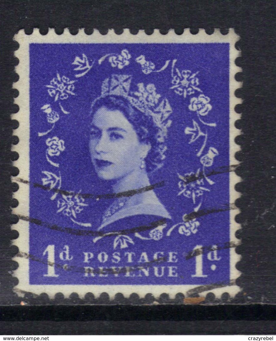 GB 1953 QE2 1d Ultramarine Wilding SG 516 Wmk 153 ( L447 ) - Used Stamps