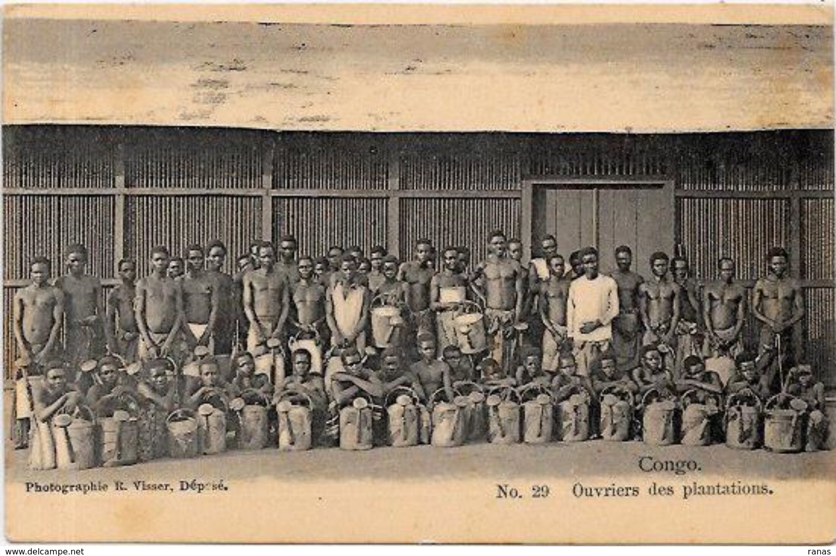 CPA CONGO Afrique Noire Type Ethnic Non Circulé Ouvriers Des Plantations - Congo Français