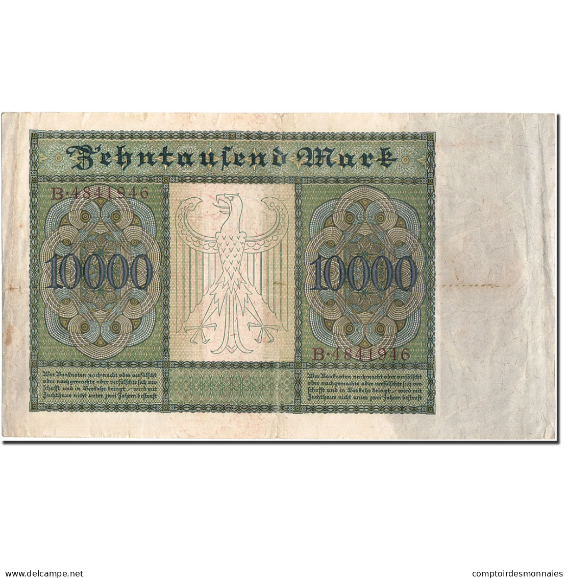 Billet, Allemagne, 10,000 Mark, 1922, 1922-01-19, KM:71, TTB - 10000 Mark