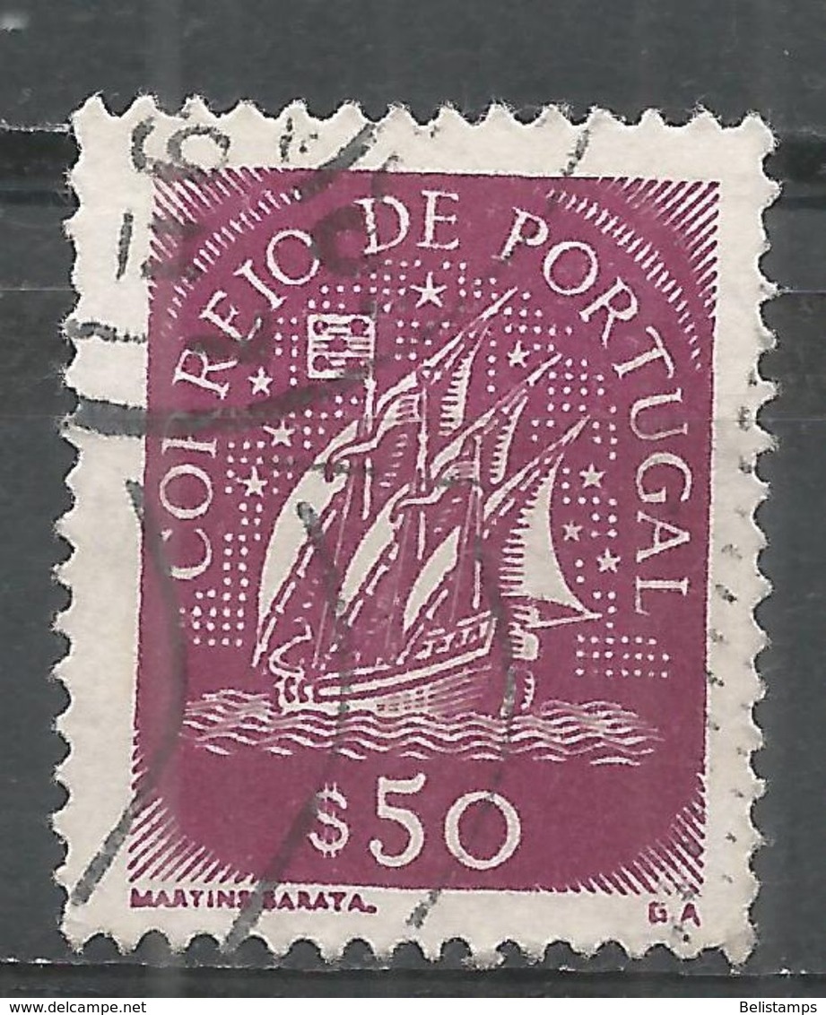 Portugal 1943. Scott #621 (U) Ancient Sailing Vessel - Oblitérés