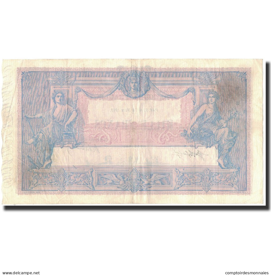 France, 1000 Francs, 1913. 03. 28, TTB+, Fayette:36.27, KM:67g - 1 000 F 1889-1926 ''Bleu Et Rose''