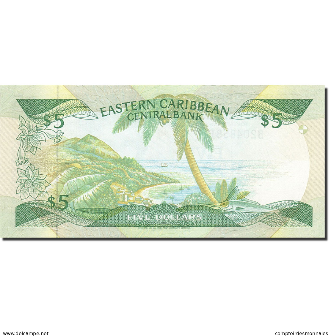 Billet, Etats Des Caraibes Orientales, 5 Dollars, 1985-1987, Undated - Caraïbes Orientales