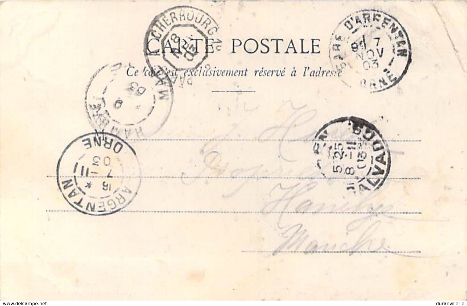 50 - REVILLE - La Gare, Embarquement Des Pommes De Terre. 1903 - Other & Unclassified