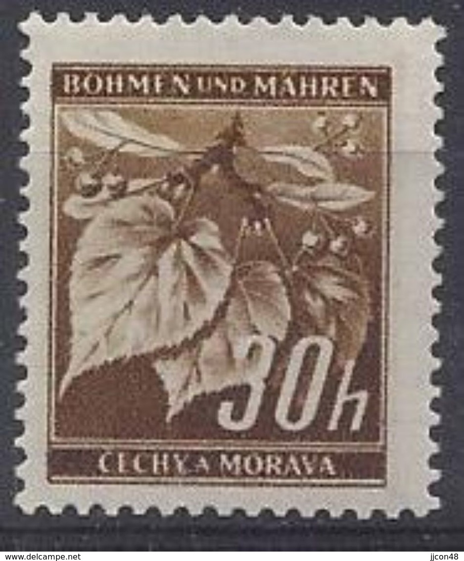 Germany (Bohmen Und Mahren) 1941 Lindenzweig (*) Mi.64 - Ungebraucht