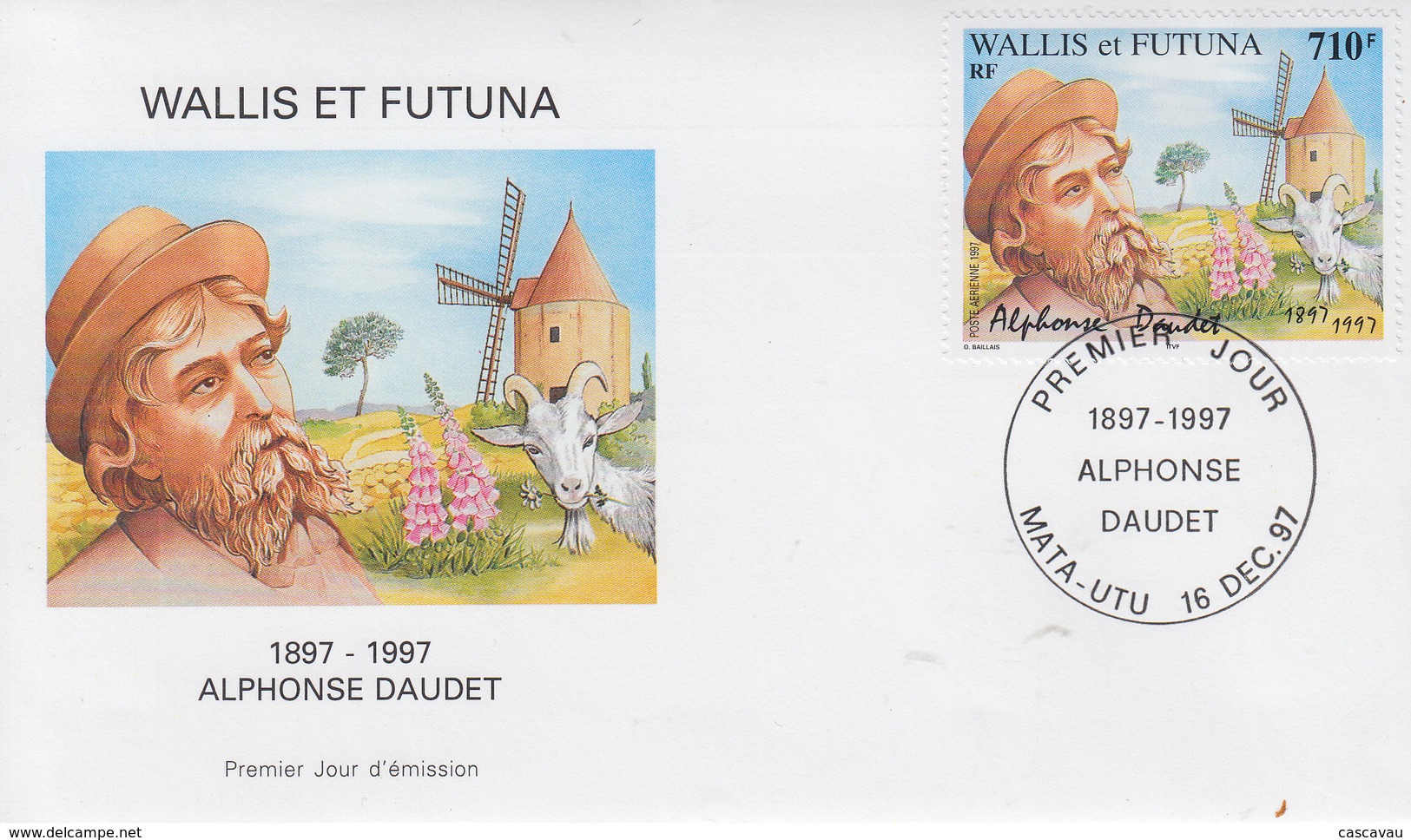 Enveloppe  FDC  1er  Jour   WALLIS  ET  FUTUNA    Alphonse   DAUDET    1997 - FDC