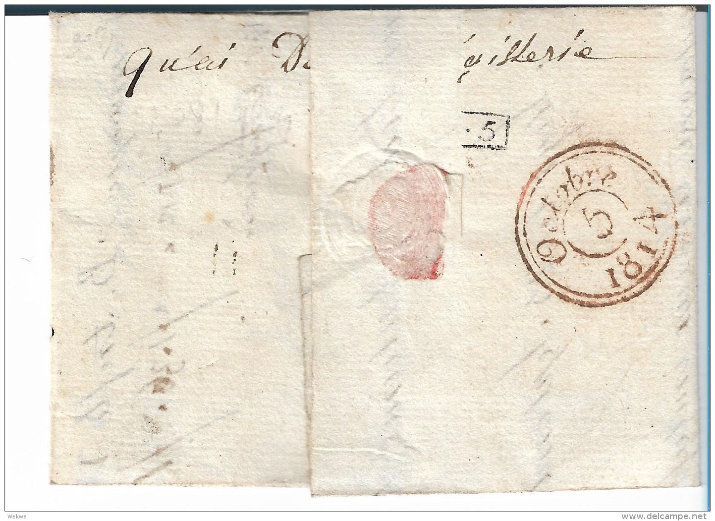 AV088 /- ÖSTERREICH -  STEYR 1814 D`austriche + Austriche + Alemagne Par Strassbourg Nach Paris - ...-1850 Préphilatélie