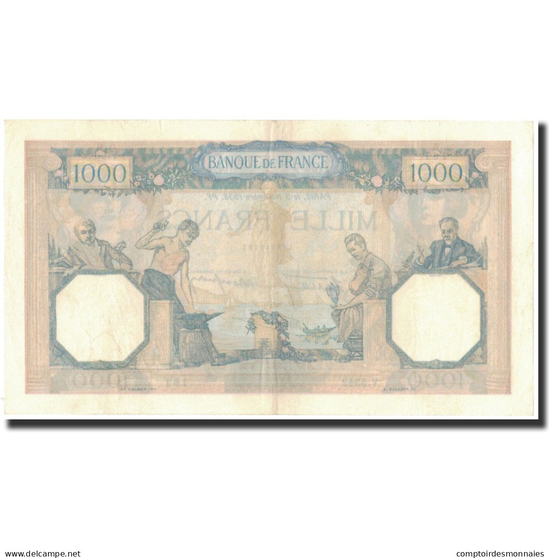 France, 1000 Francs, 1938-11-03, TTB+, Fayette:38.32, KM:90c - 1 000 F 1927-1940 ''Cérès Et Mercure''