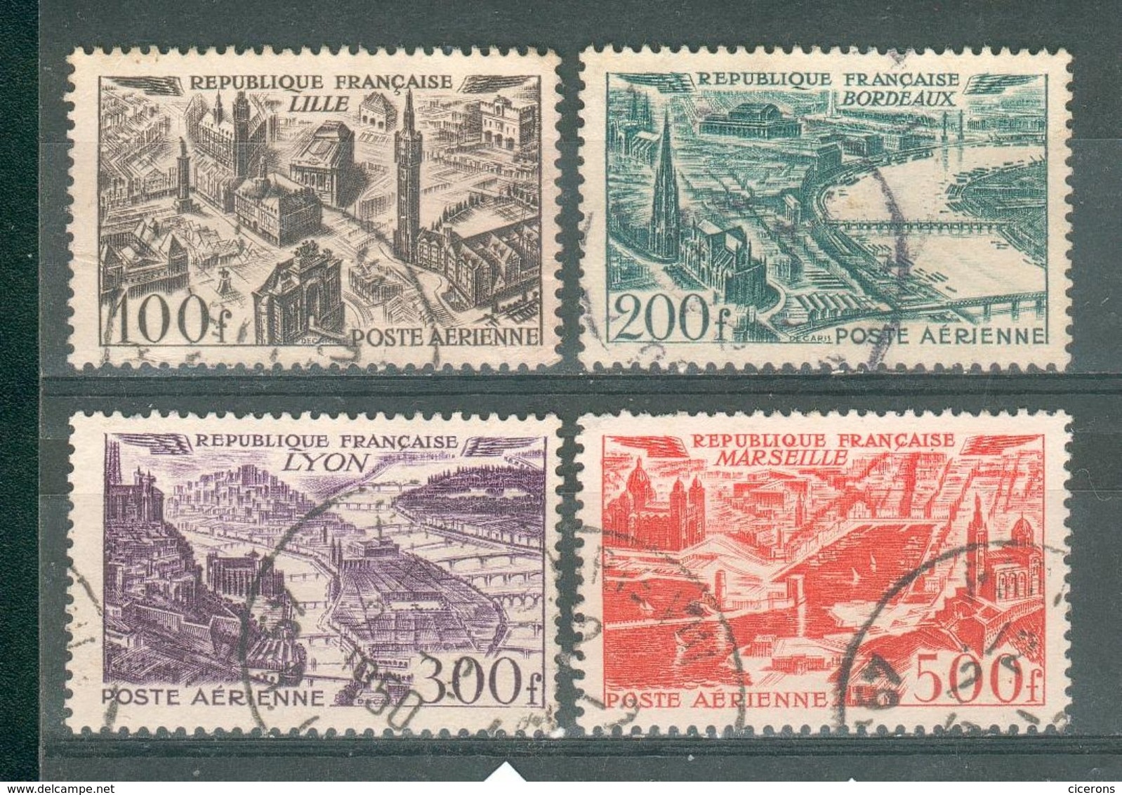 FRANCE ; Aériens ; 1949 ; Y&T N° 24-25-26-27 ; Oblitéré - 1927-1959 Usati