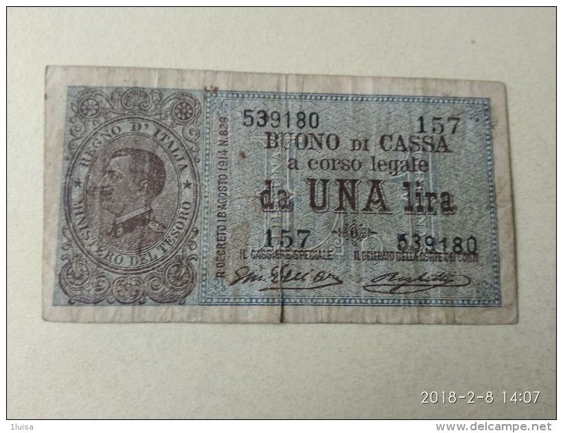 1 Lira 21/9/1914 - Italia – 1 Lira