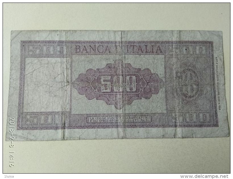 500 Lire 1961 - 500 Liras