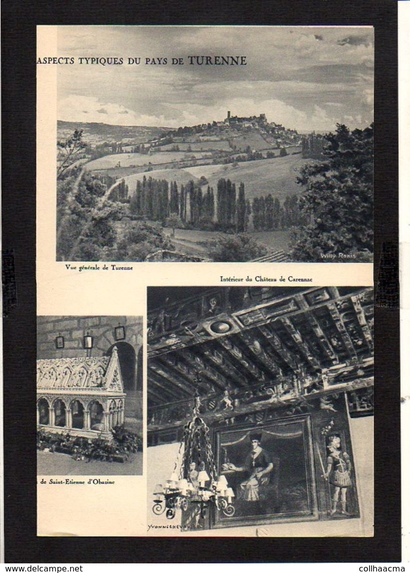 1930 Pub.Marinier Vieux Pays De France N°20 "Pays De Turenne" Carte 17é + Photos,Turenne,Carennac,Collonges,Obazine - Other