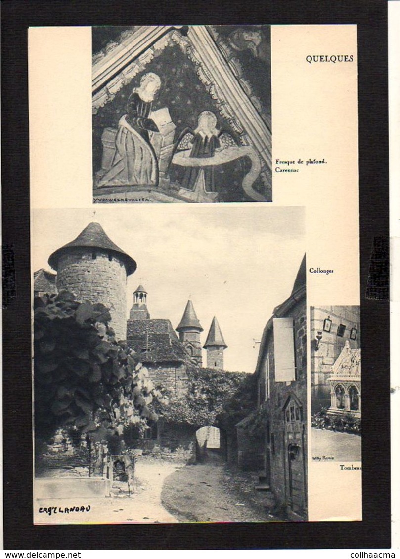 1930 Pub.Marinier Vieux Pays De France N°20 "Pays De Turenne" Carte 17é + Photos,Turenne,Carennac,Collonges,Obazine - Autres