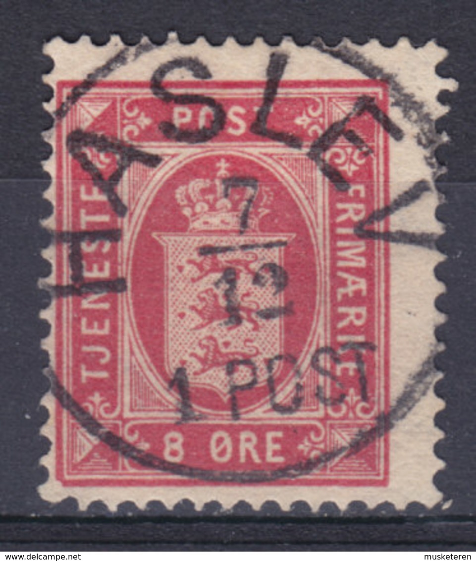 Denmark 1875 Mi. 6 Y A   8 Øre Dienstmarke Perf. 14x13½ Deluxe Lapidar HASLEV Cancel !! (2 Scans) - Officials