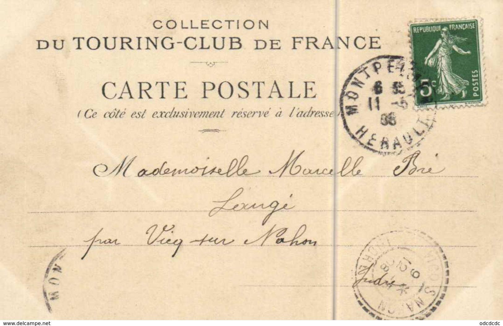 Pavillon Du Touring Club à L'Exposition De 1900 RV Commection Du Touring Club De France Beau Cachet Vicq Sur Naho, - Expositions