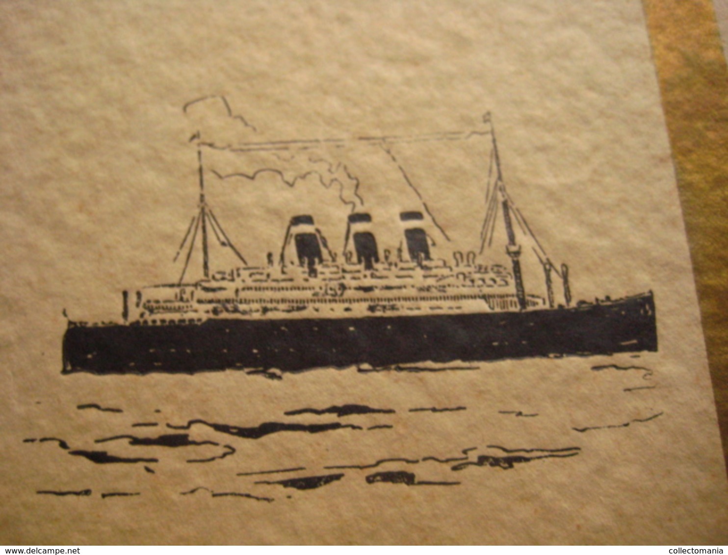Red Star Line World Cruise - Shipping calendar 12 months - illustrator VAN ROOSE Belgenland approx 1930 Antwerpen VG