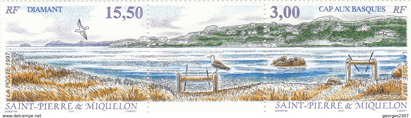 Trityque Neuf St Pierre & Miquelon ( Cap Aux Basques, Diamant) 1997 - Unused Stamps