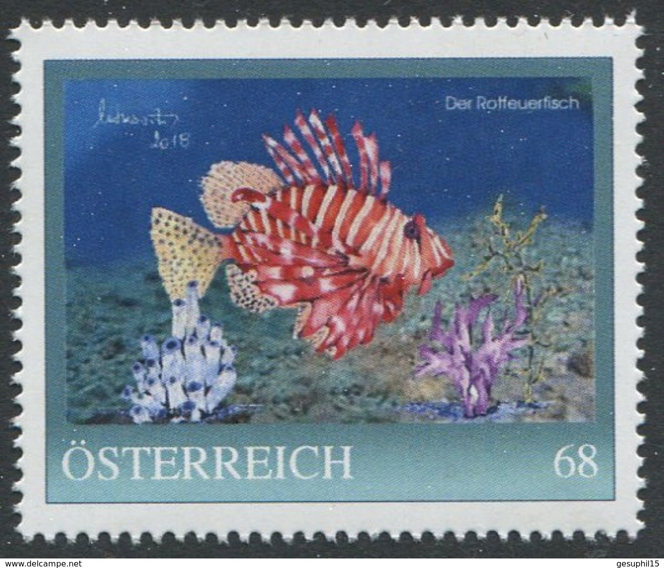 ÖSTERREICH / 8126043 / Der Rotfeuerfisch / Postfrisch / ** / MNH - Personalisierte Briefmarken