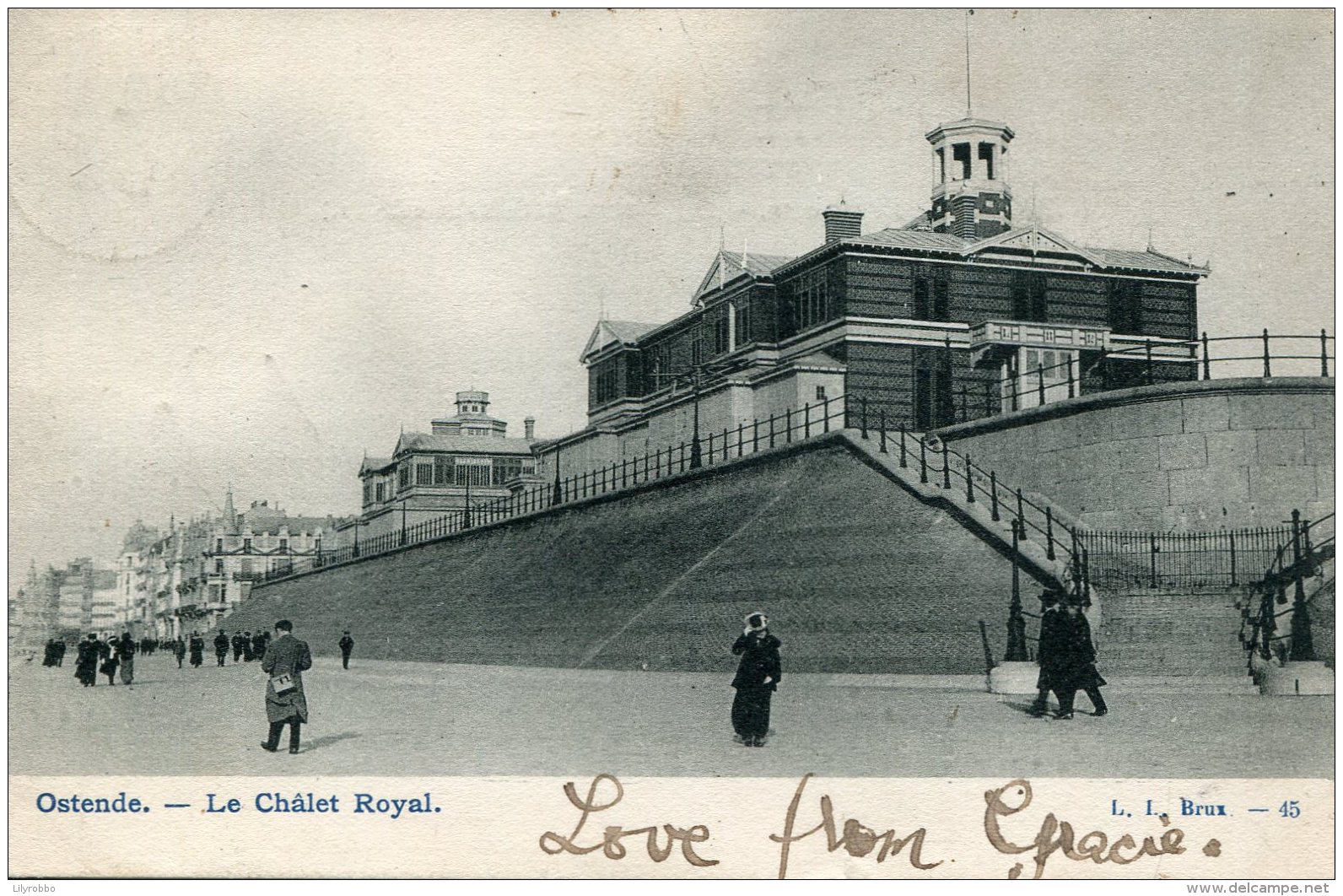 BELGIUM -  Ostende La Chalet Royal - Undivided Rear VG 1905 Postmark Etc - Oostende