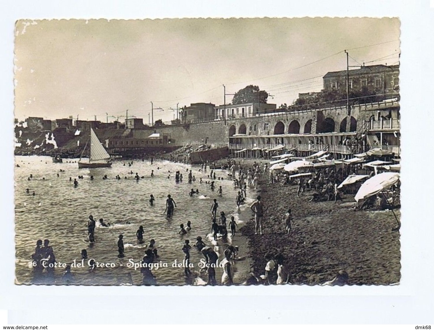 TORRE DEL GRECO ( NAPOLI ) SPIAGGIA DELLA SCALA - EDIZ. ALTERIO - 1956 (1628) - Torre Del Greco