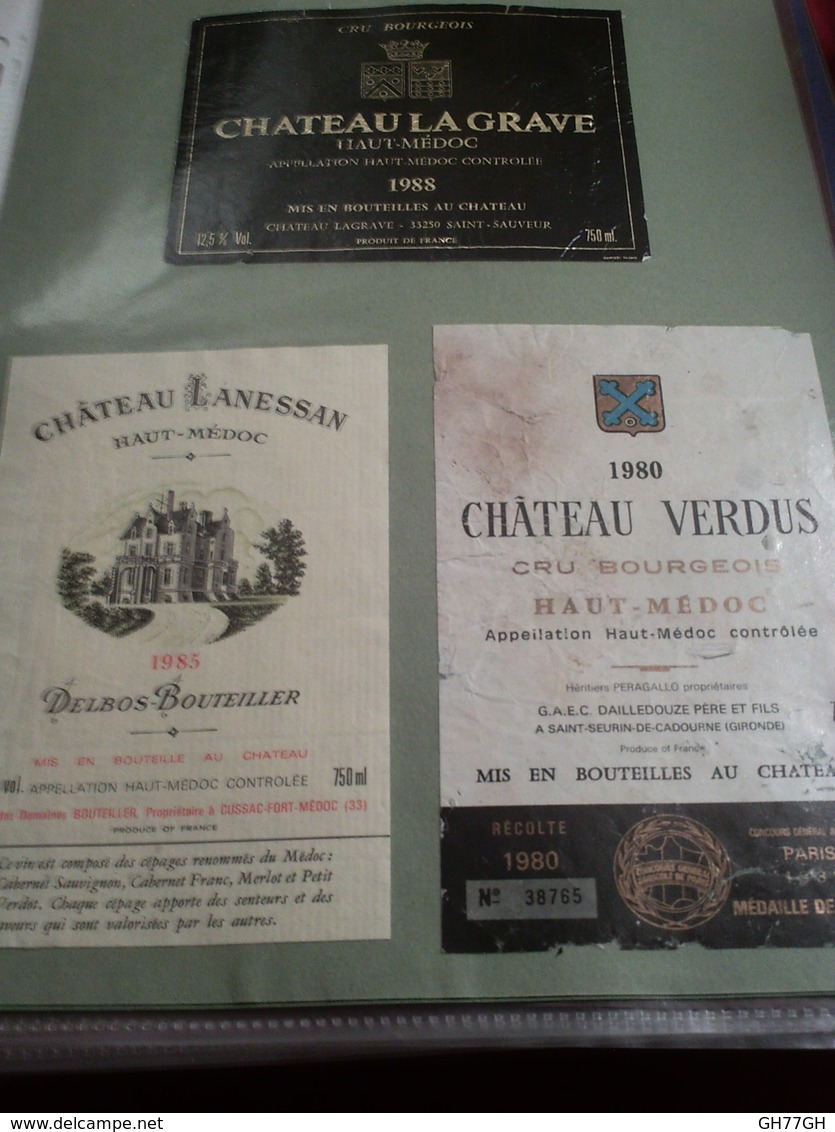 Lot 280~ étiquettes vin bordelais -oenographilie -issues d'une collection privée