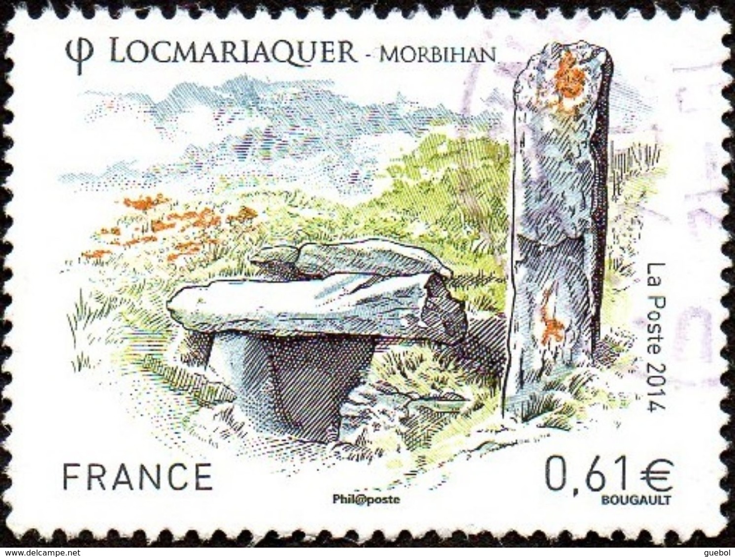 Oblitération Cachet à Date Sur Timbre De France N° 4882 Série Touristique - Locmariaquer (Morbihan) - Oblitérés