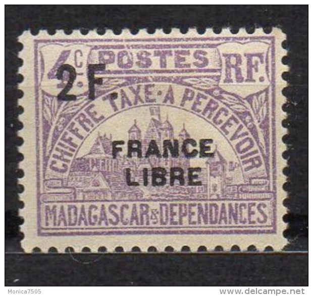 MADAGASCAR ( TAXE ) : Y&amp;T  N°  30  TIMBRE  NEUF  AVEC  TRACE  DE  CHARNIERE  , A  VOIR . - Timbres-taxe