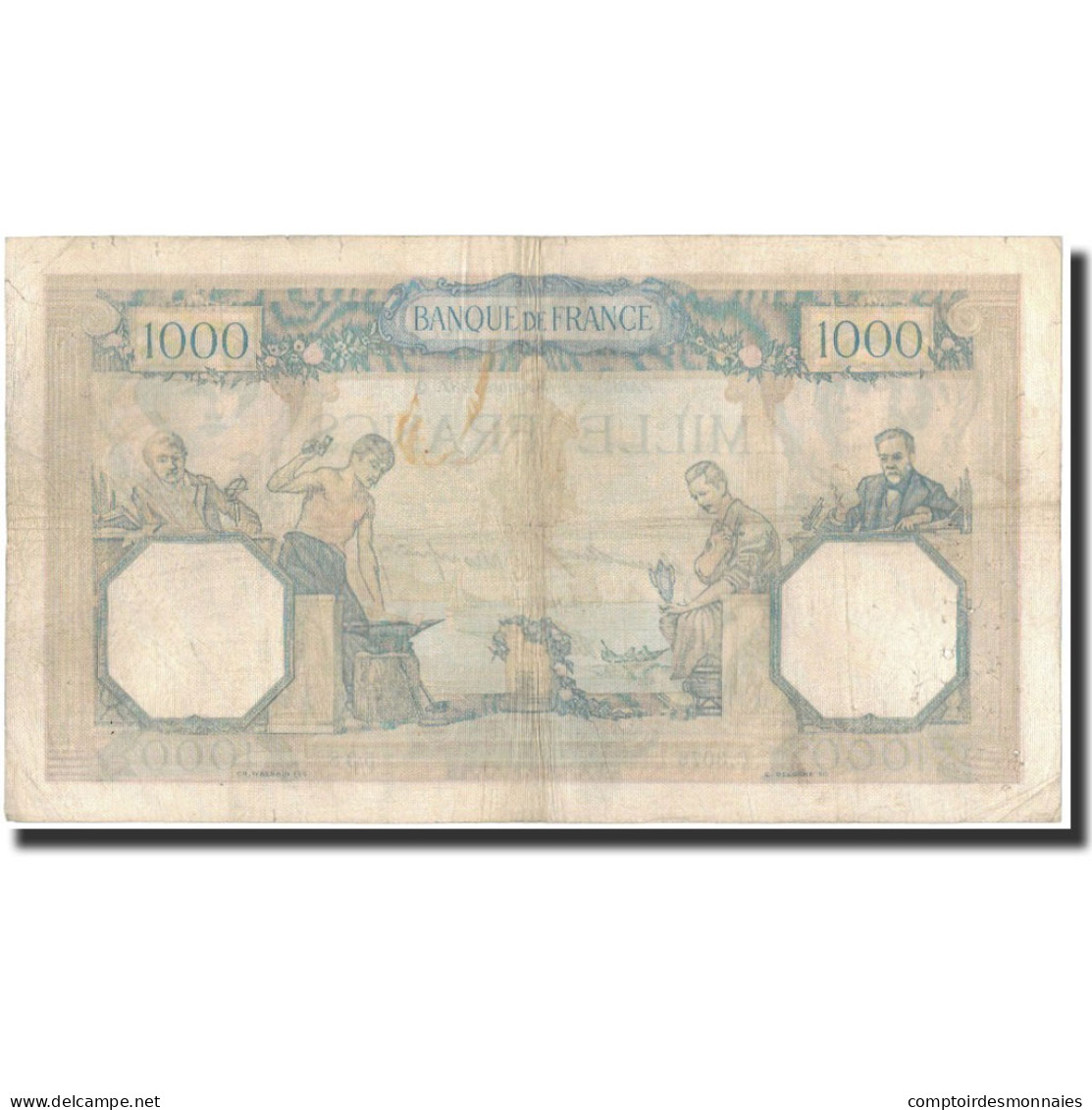 France, 1000 Francs, 1937-12-02, TTB, Fayette:38.5, KM:90b - 1 000 F 1927-1940 ''Cérès Et Mercure''