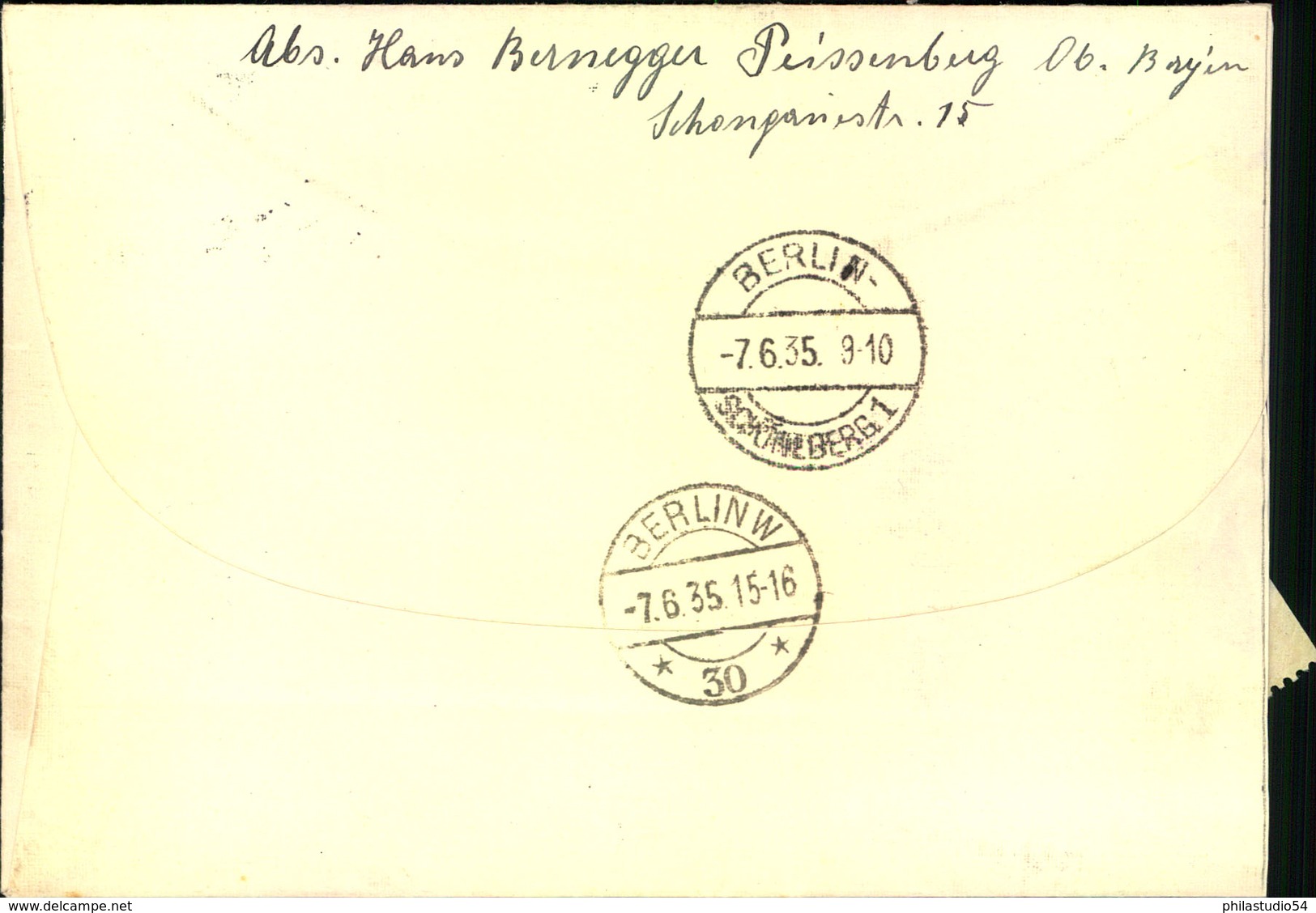 1935, Einschreiben Mit Bunter Sondermarkenfrankatur - Autres & Non Classés