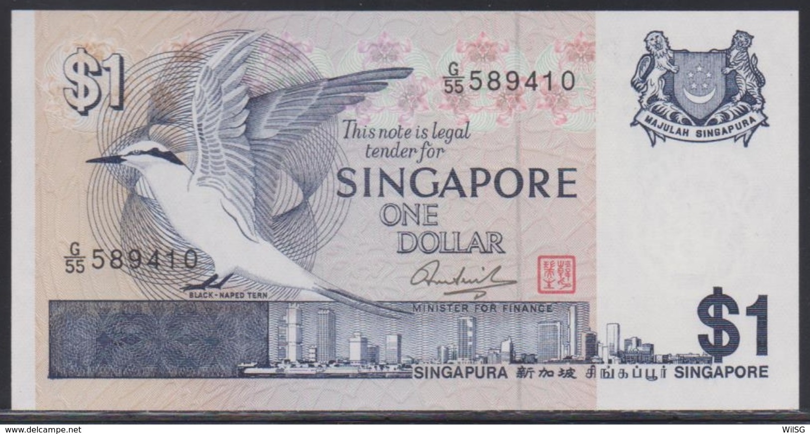 Singapore 1 Dollar (ND1976) UNC - Singapore