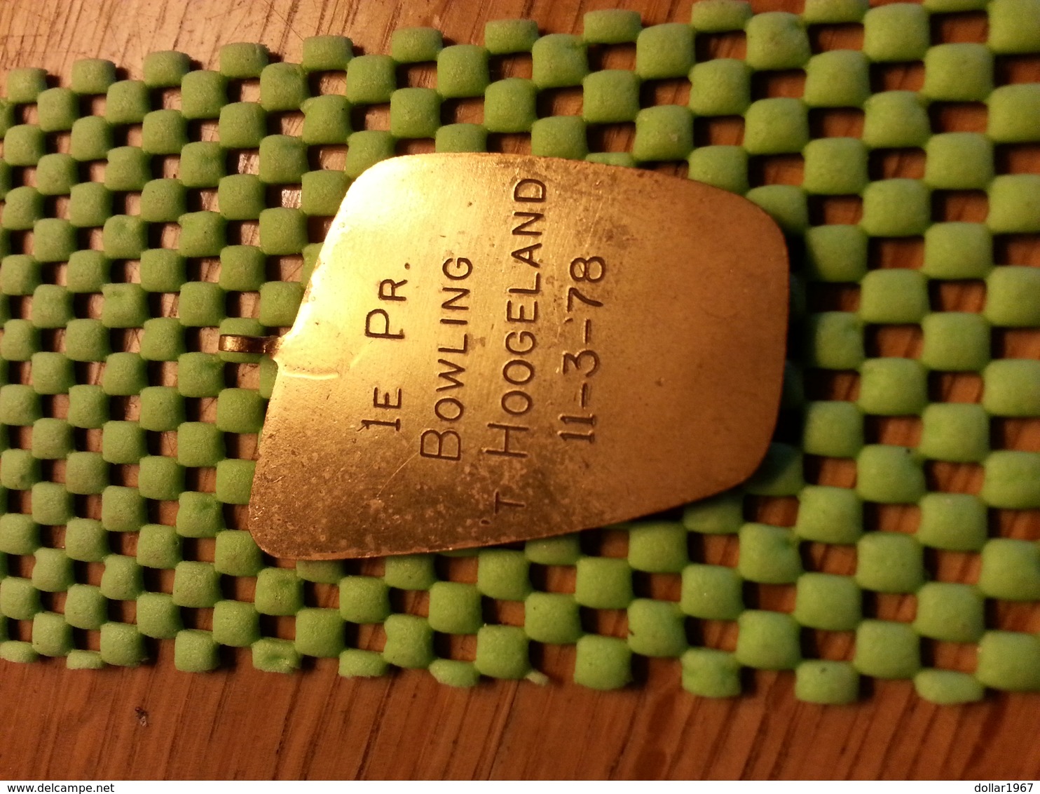 Medaille  / Medal - 1E  Pr. Bowling T Hoogeland 11-3-1978  / Walking  / Marche Pour L'Association   - The Netherlands - Bowling