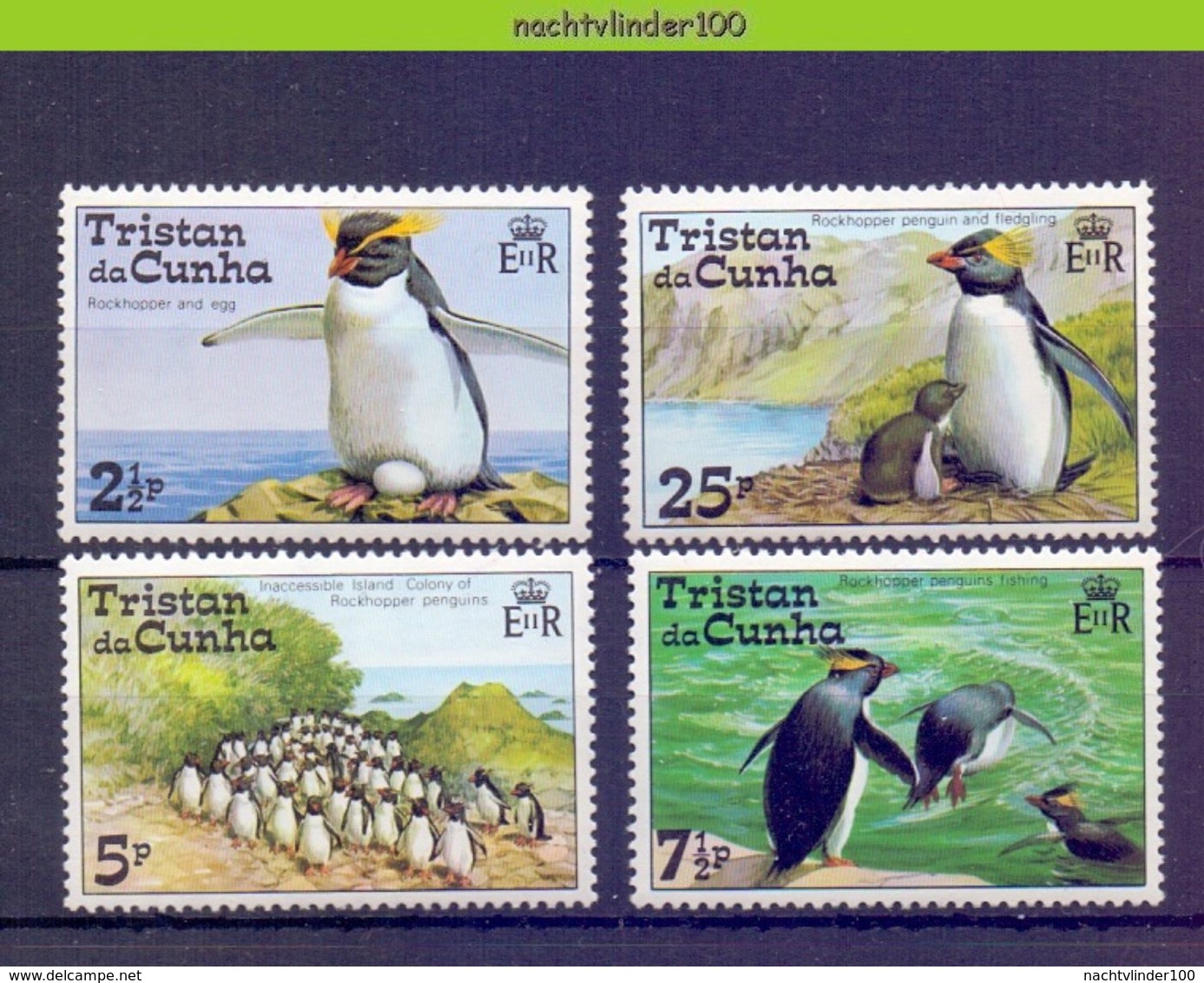 Mza064 FAUNA VOGELS PINGUIN PENGUIN BIRDS VÖGEL AVES OISEAUX TRISTAN DA CUNHA 1974 PF/MNH - Pinguïns & Vetganzen