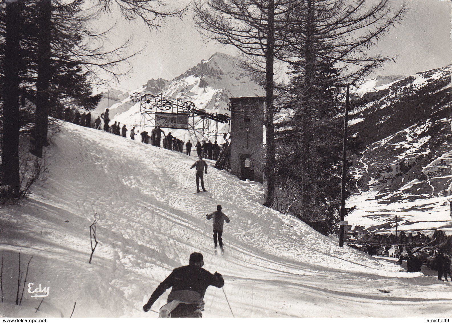 LANSLEBOURG CPSM IMAGES DE CHEZ NOUS Savoie LES JOIES DANS LA NEIGE ( Skieurs Remonte Pente ) Circulée - Other & Unclassified