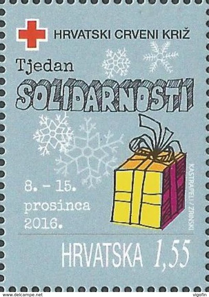 HR 2016-ZZ145 RED CROSS-SOLIDARNOST, HRVATSKA CROATIA, 1 X1v, MNH - Rotes Kreuz