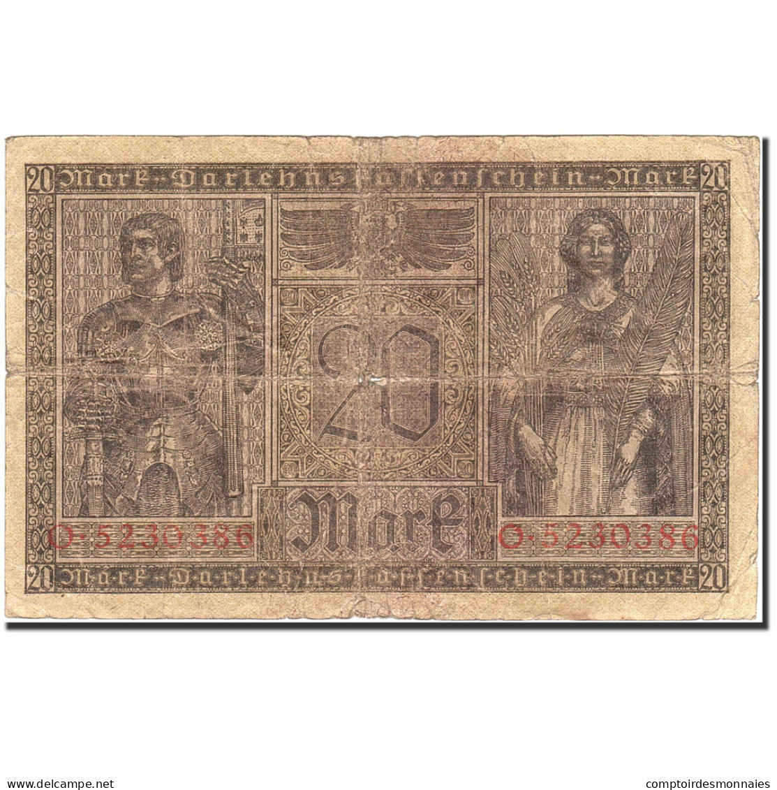 Billet, Allemagne, 20 Mark, 1917-1918, 1918-02-20, KM:57, B - 20 Mark