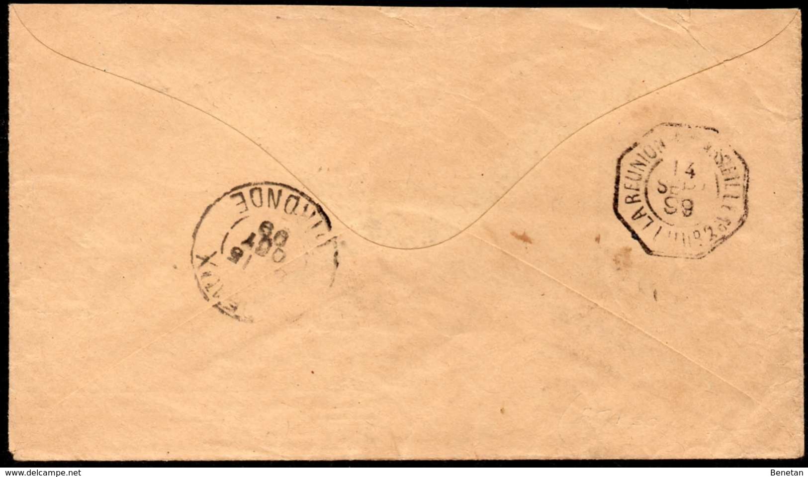 British Mauritius To France Paquebot Cover 1899 - Maurice (...-1967)