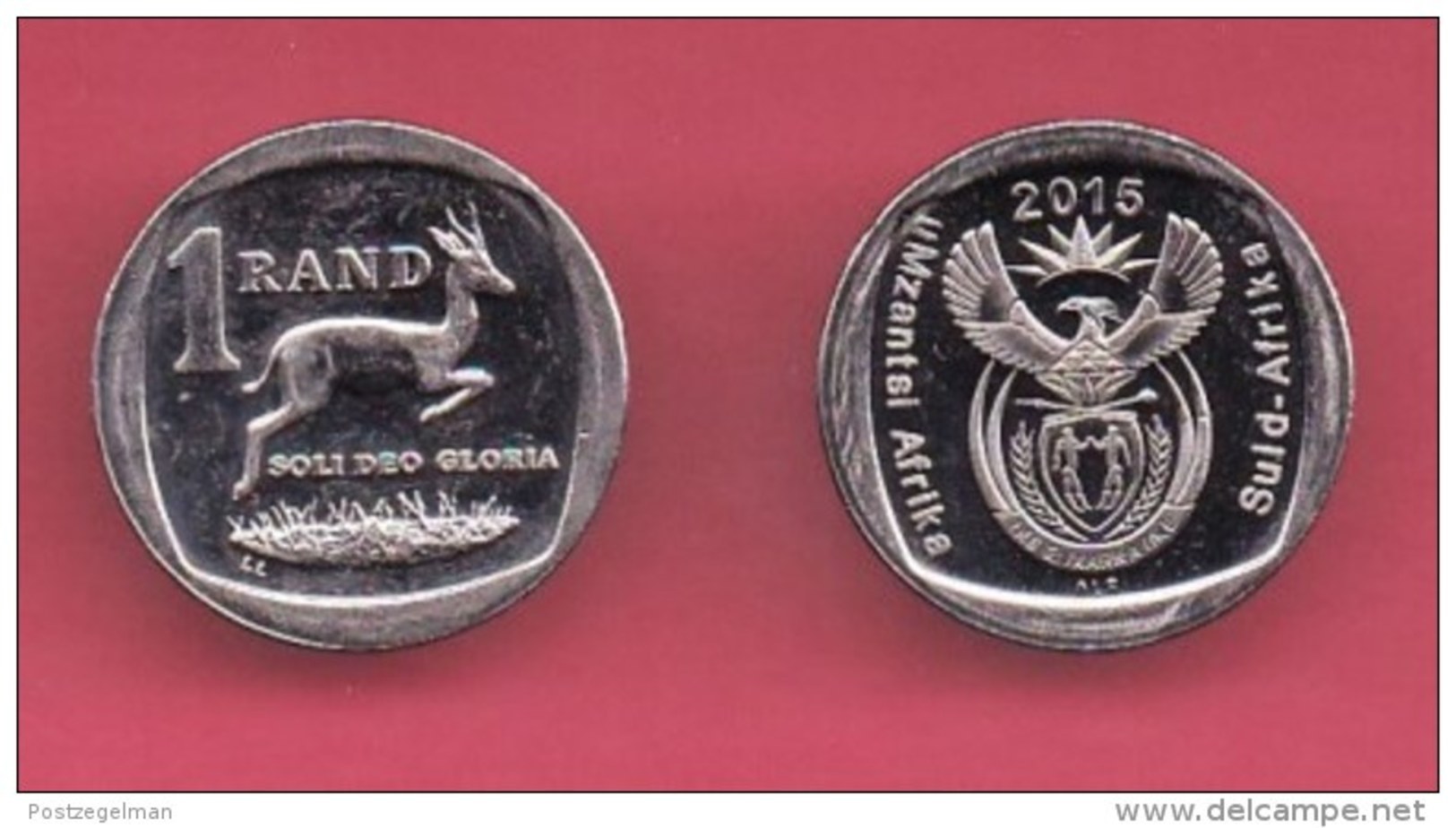 SOUTH AFRICA, 2015, Coin 1 Rand, Springbok,  Very Good Condition, C1482A - Sud Africa