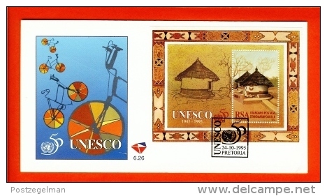 RSA, 1995, Mint First Day Cover Nr. 6-26, United Nations Block 40 Unesco, SACCnr(s) - FDC